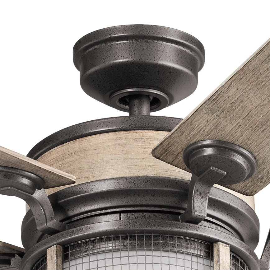 Kichler - LED himmennettävä kattotuuletin AHRENDALE LED/10W/230V IP44 + kaukosäädin