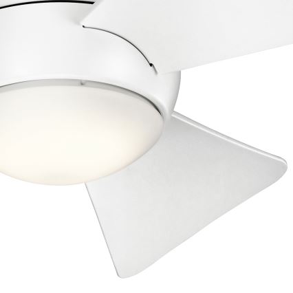 Kichler - LED himmennettävä kattotuuletin SOLA LED/10W/230V IP23 valkoinen + kaukosäädin