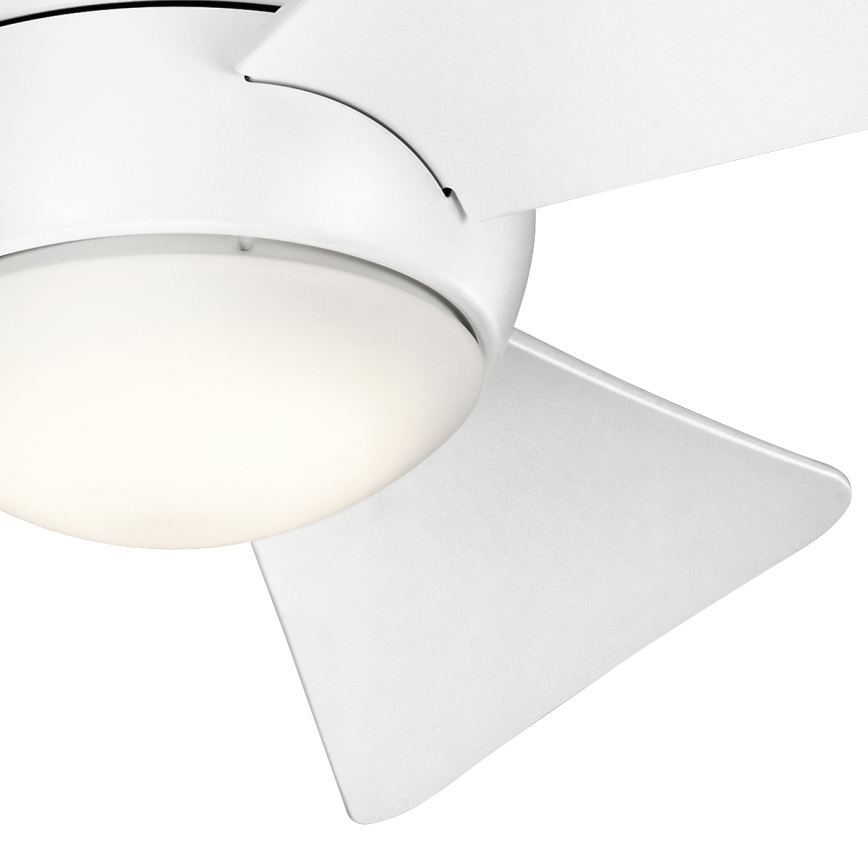 Kichler - LED himmennettävä kattotuuletin SOLA LED/10W/230V IP23 valkoinen + kaukosäädin