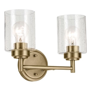 Kichler - Seinävalaisin WINSLOW 2xE27/60W/230V messinki