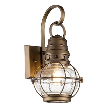 Kichler - Ulkoseinävalaisin BRIDGE POINT 1xE27/60W/230V IP44 messinki