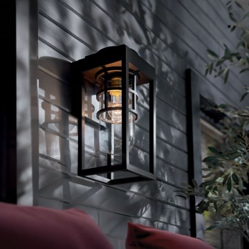 Kichler - Ulkoseinävalaisin HONE S 1xE27/60W/230V IP44 musta