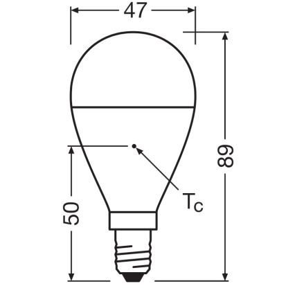 Kierrätetystä muovista valmistettu LED-polttimo P45 E14/7,5W/230V 2700K - Osram