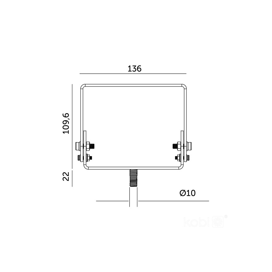 Kiinnike HIGHBAY-teollisuusvalaisimeen, musta