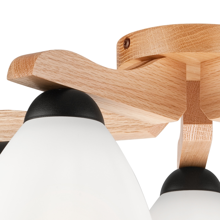 Kiinteä kattokruunu ADRIANO 5xE27/60W/230V tammi