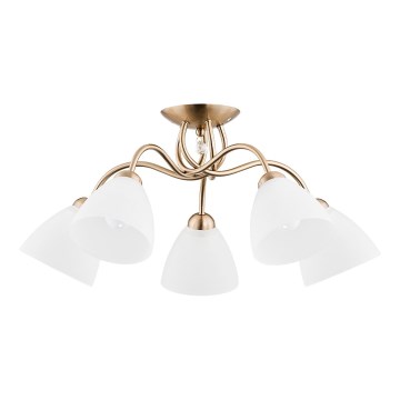 Kiinteä kattokruunu AMARILLO 5xE27/15W/230V kulta