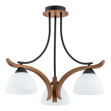 Kiinteä kattokruunu BAFIA 3xE27/15W/230V ruskea