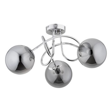 Kiinteä kattokruunu BANKO 3xE14/10W/230V kiiltävä kromi