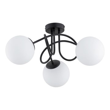 Kiinteä kattokruunu BANKO 3xE14/10W/230V musta