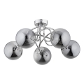 Kiinteä kattokruunu BANKO 5xE14/10W/230V kiiltävä kromi