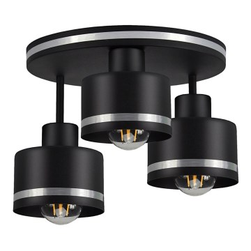 Kiinteä kattokruunu BODO SILVER 3xE27/60W/230V