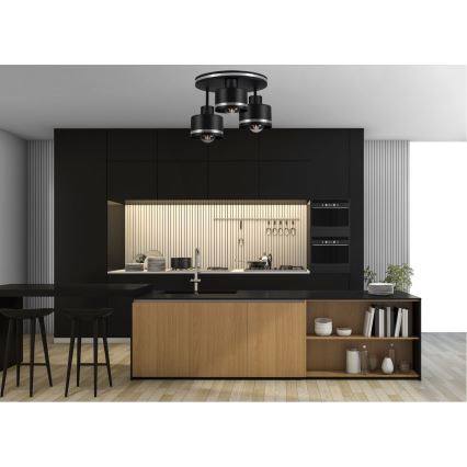 Kiinteä kattokruunu BODO SILVER 3xE27/60W/230V