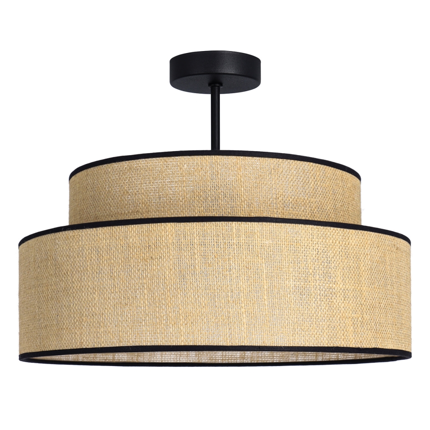 Kiinteä kattokruunu BOHO 1xE27/60W/230V halkaisija 40 cm beige