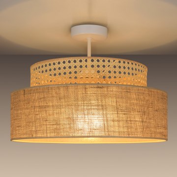 Kiinteä kattokruunu BOHO 1xE27/60W/230V halkaisija 40 cm rottinki