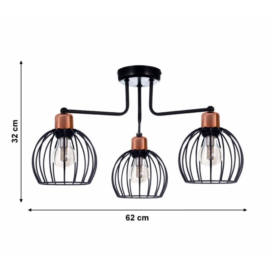 Kiinteä kattokruunu CELTA 3xE27/40W/230V