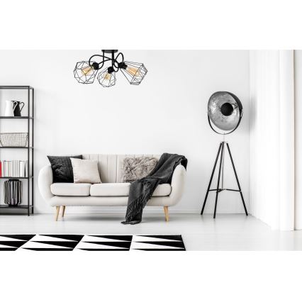 Kiinteä kattokruunu DIAMENT 3xE27/60W/230V