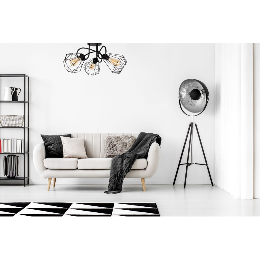 Kiinteä kattokruunu DIAMENT 3xE27/60W/230V