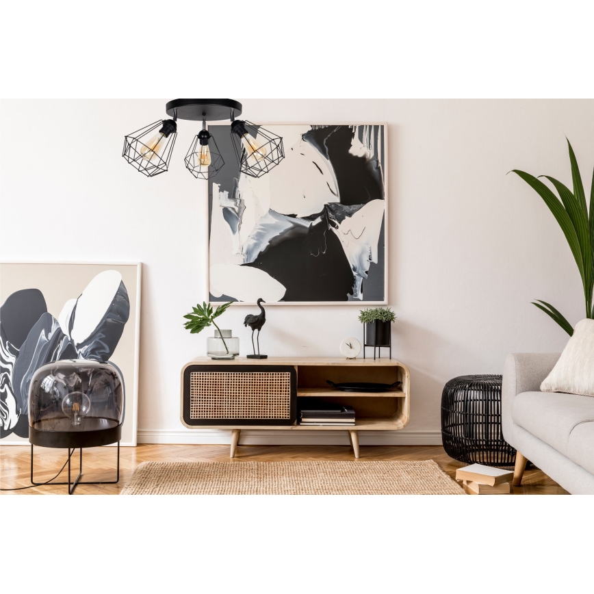 Kiinteä kattokruunu DIAMENT 3xE27/60W/230V