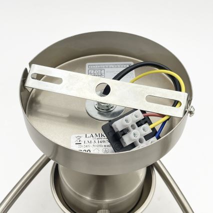 Kiinteä kattokruunu DONNA 3xE27/60W/230V nikkeli