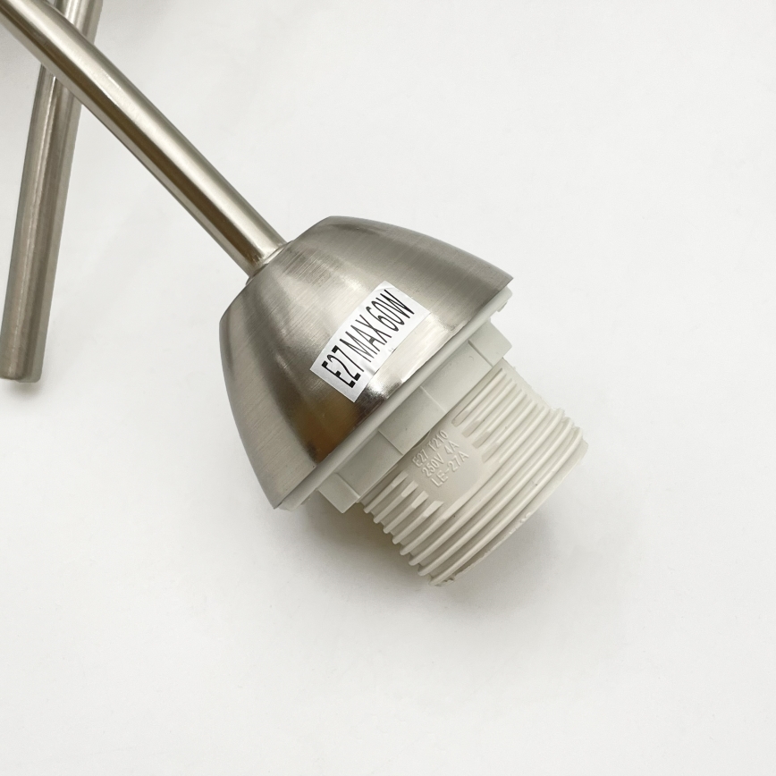 Kiinteä kattokruunu DONNA 3xE27/60W/230V nikkeli