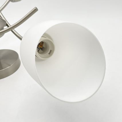 Kiinteä kattokruunu DONNA 3xE27/60W/230V nikkeli