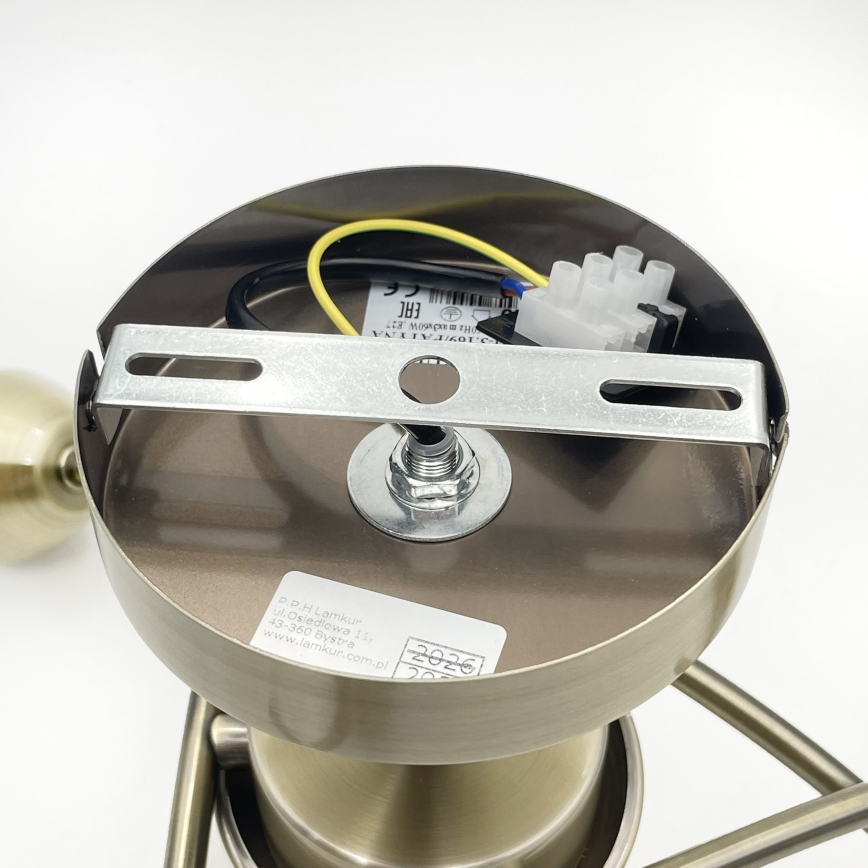 Kiinteä kattokruunu DONNA 3xE27/60W/230V patina