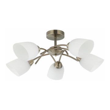 Kiinteä kattokruunu DONNA 5xE27/60W/230V patina