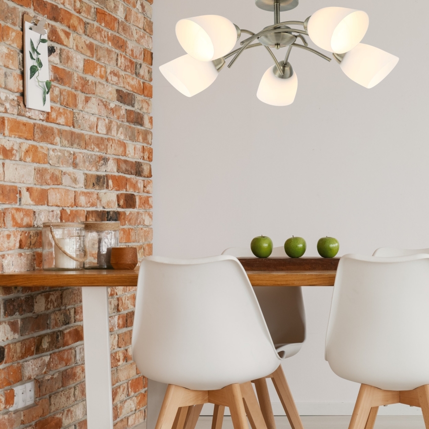 Kiinteä kattokruunu DONNA 5xE27/60W/230V patina