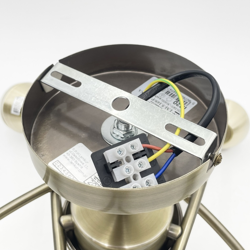 Kiinteä kattokruunu DONNA 5xE27/60W/230V patina