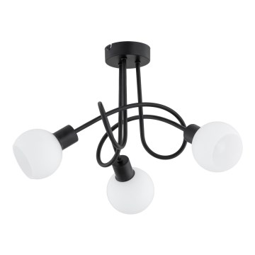 Kiinteä kattokruunu ERYKA 3xE14/10W/230V musta