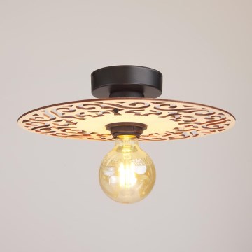 Kiinteä kattokruunu FALCO 1xE27/60W/230V halkaisija 30 cm beige