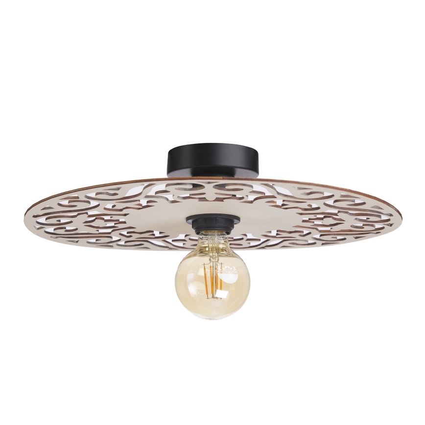 Kiinteä kattokruunu FALCO 1xE27/60W/230V halkaisija 40 cm beige