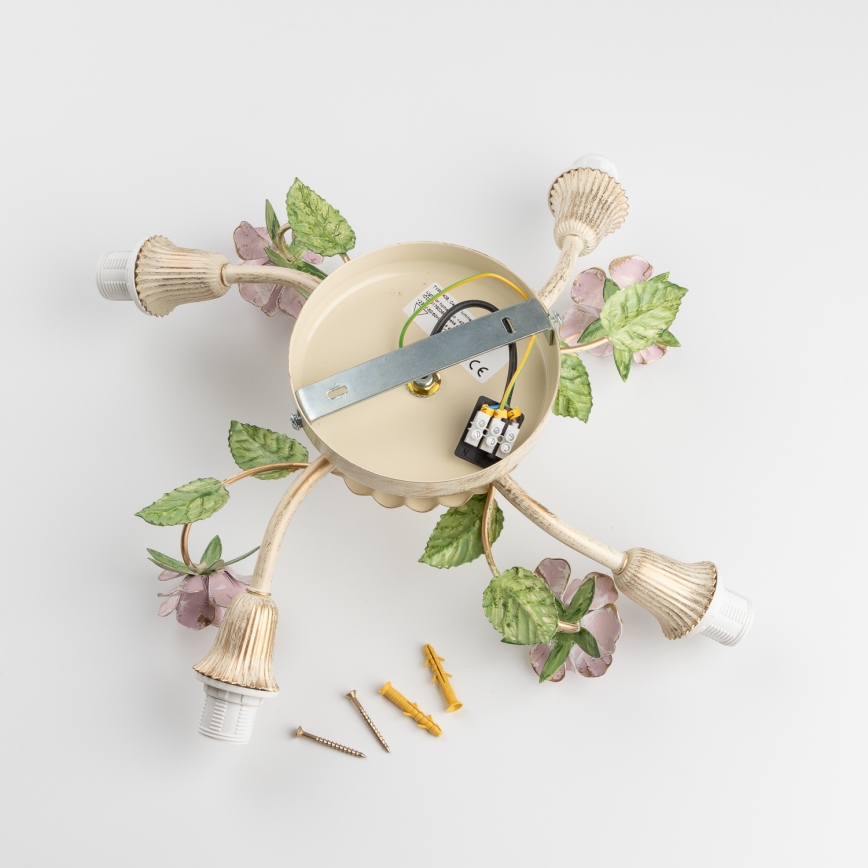 Kiinteä kattokruunu FIORINTINO 4xE14/40W/230V