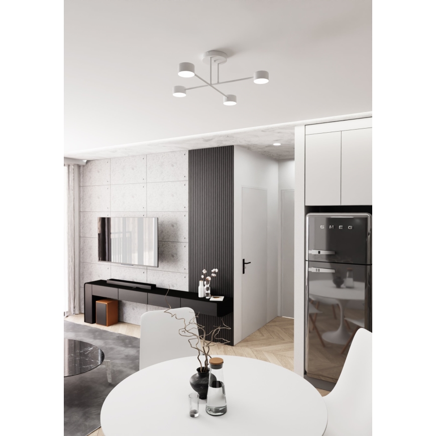 Kiinteä kattokruunu HALO 4xGX53/10W/230V valkoinen