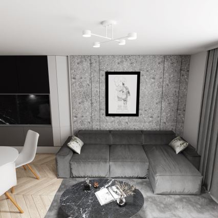 Kiinteä kattokruunu HALO 4xGX53/10W/230V valkoinen