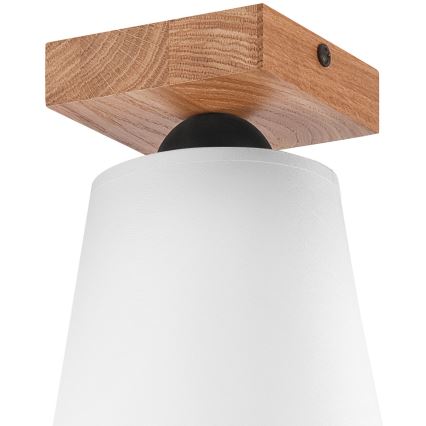 Kiinteä kattokruunu LULA 1xE27/60W/230V tammi