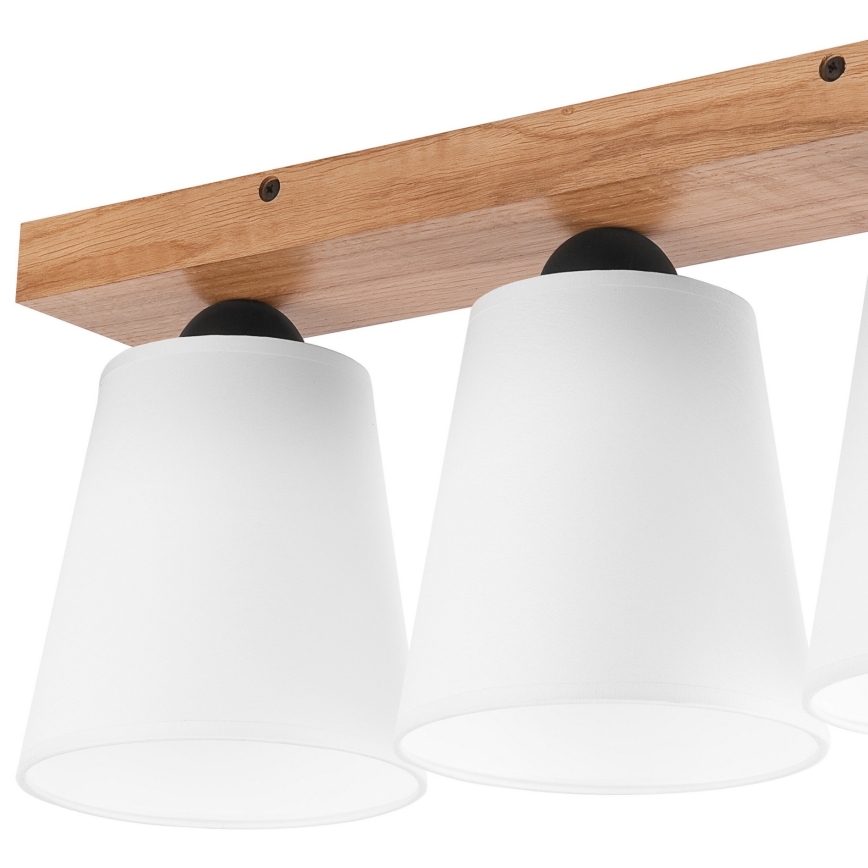 Kiinteä kattokruunu LULA 3xE27/60W/230V tammi