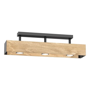 Kiinteä kattokruunu MAISON 3xGU10/8W/230V ruskea/tammi