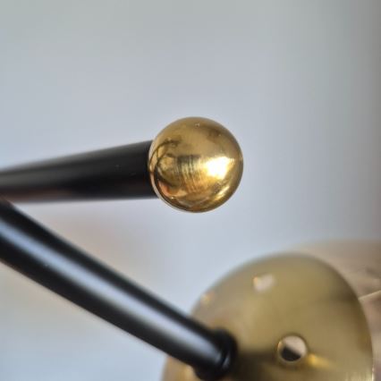 Kiinteä kattokruunu MALENA 3xE14/5W/230V kulta/musta/savuinen beige