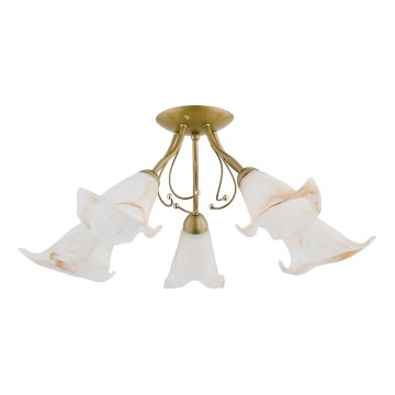 Kiinteä kattokruunu MARCELLO 5xE14/10W/230V kulta