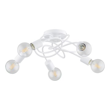 Kiinteä kattokruunu MAXIS 5xE27/15W/230V valkoinen