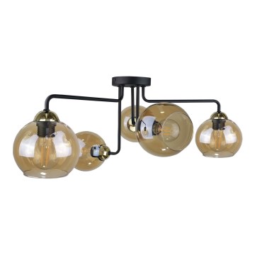 Kiinteä kattokruunu MONDE GOLD 5xE27/60W/230V
