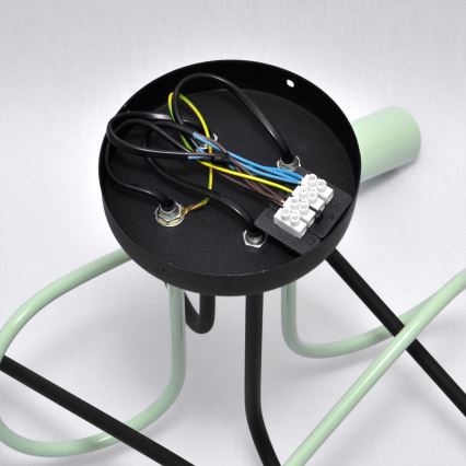 Kiinteä kattokruunu OXFORD 4xE27/15W/230V musta/vihreä