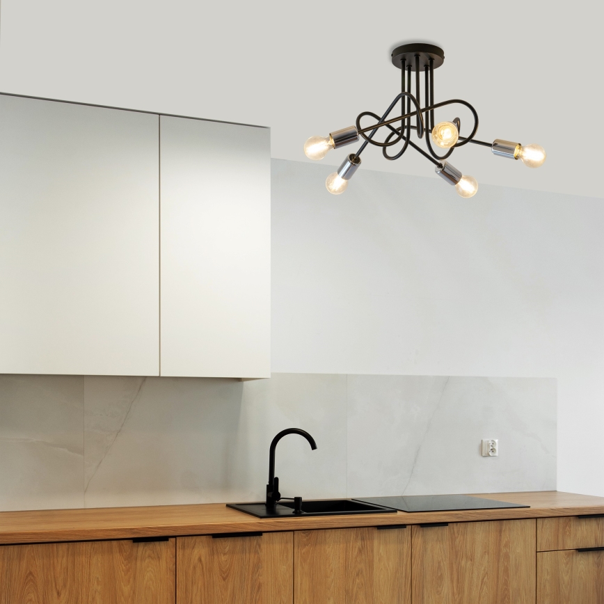 Kiinteä kattokruunu OXFORD 5xE27/15W/230V