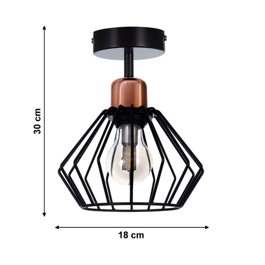 Kiinteä kattokruunu PORTO 1xE27/40W/230V