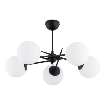 Kiinteä kattokruunu PRIMERY 5xE14/10W/230V musta