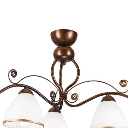 Kiinteä kattokruunu RETRO 3xE27/60W/230V pronssi patina