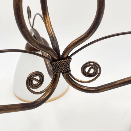 Kiinteä kattokruunu RETRO 3xE27/60W/230V pronssi patina