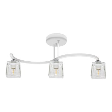 Kiinteä kattokruunu SANTOS 3xE27/15W/230V valkoinen