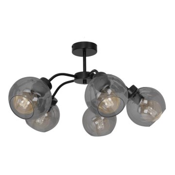 Kiinteä kattokruunu SOFIA 5xE27/60W/230V musta